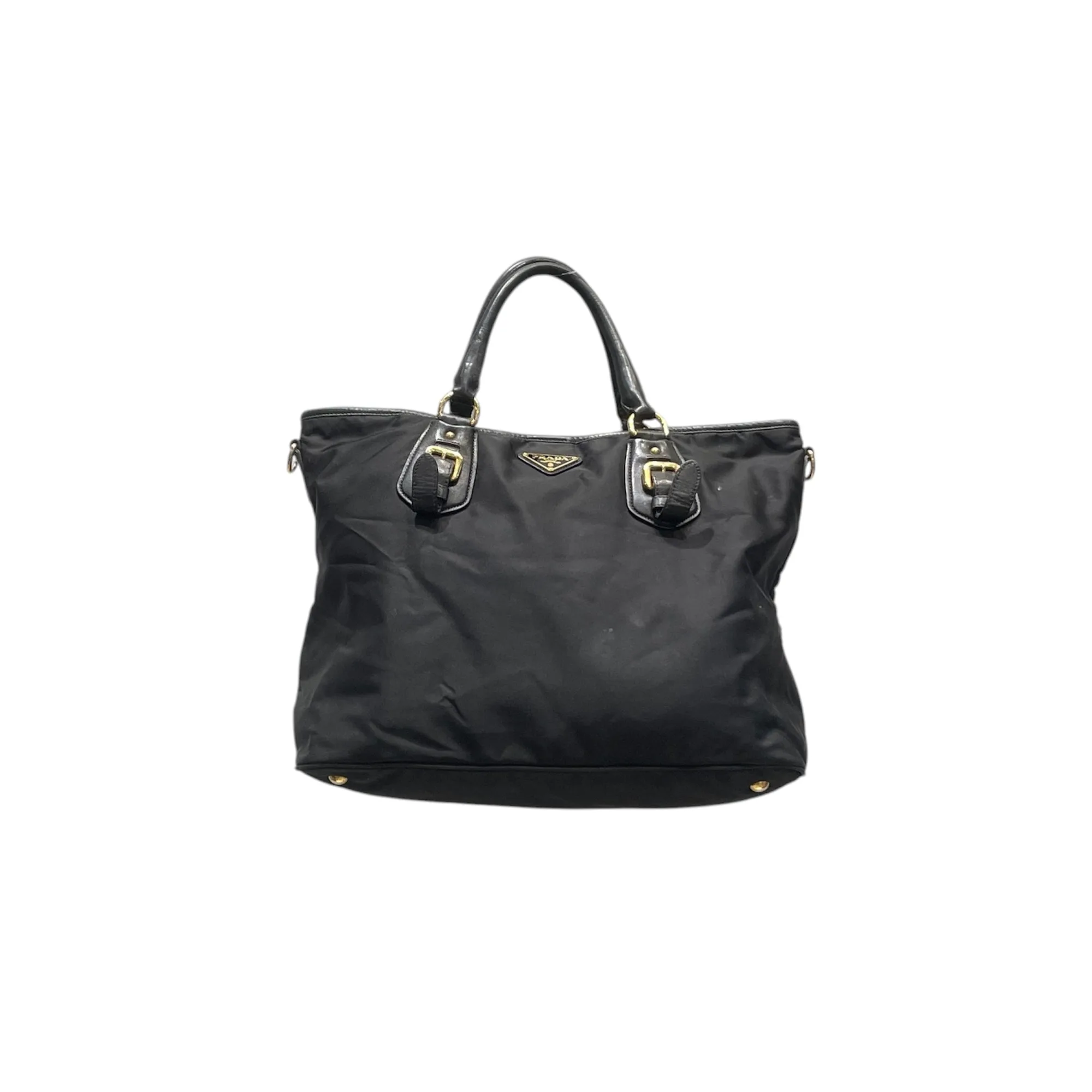 PRADA/Hand Bag/Nylon/BLK/prada tote