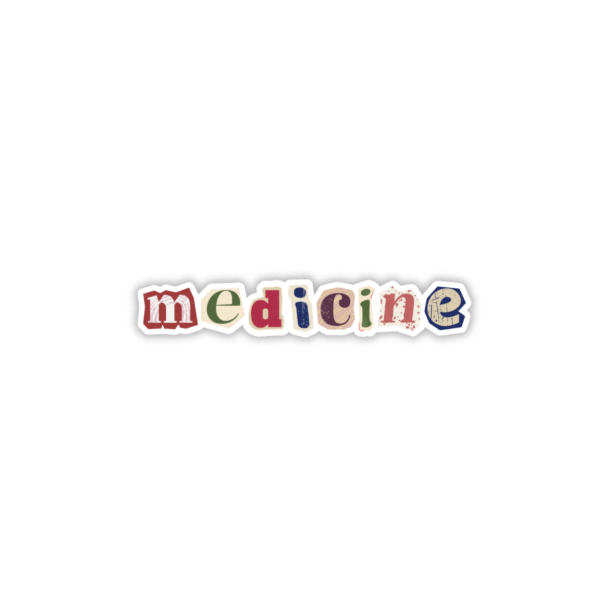 Multicolor Scrapbook Medicine Waterproof Vinyl Sticker