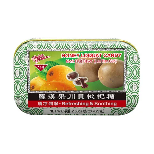 Prince of Peace Honey Loquat Candy Monk Fruit Flavor, 76g