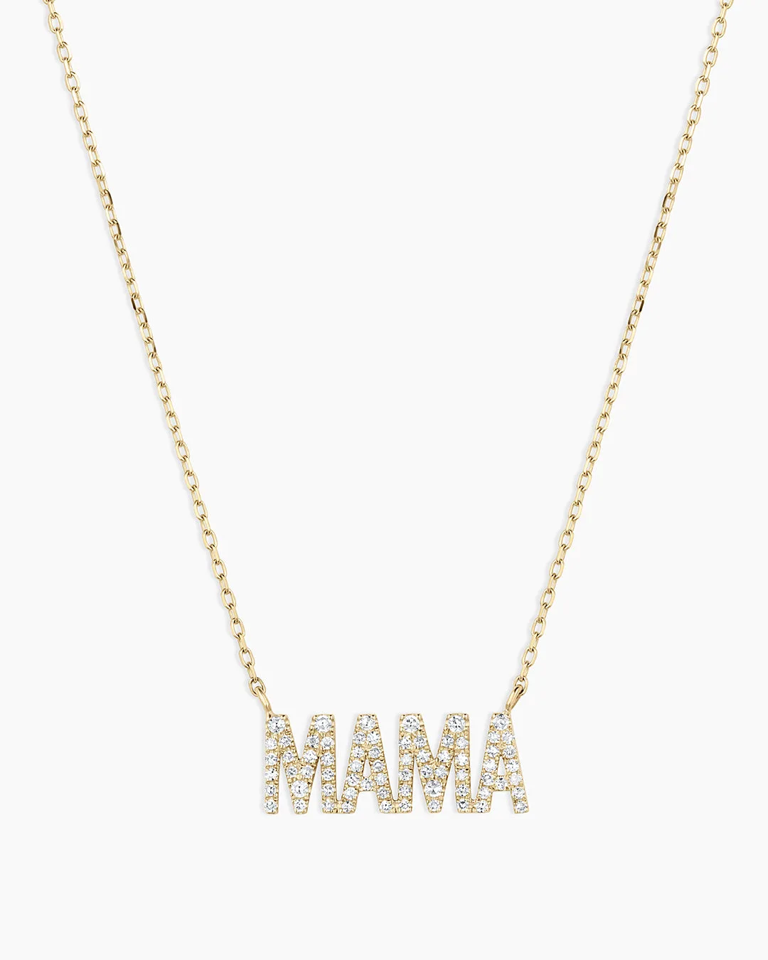 14K Diamond Pavé Mama Necklace