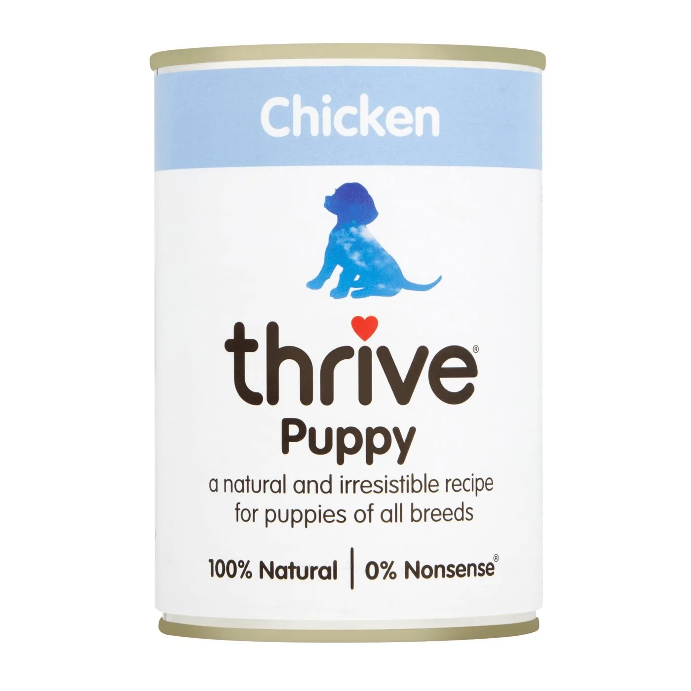 Comida Thrive Complete Chicken para cachorro vs cão adulto