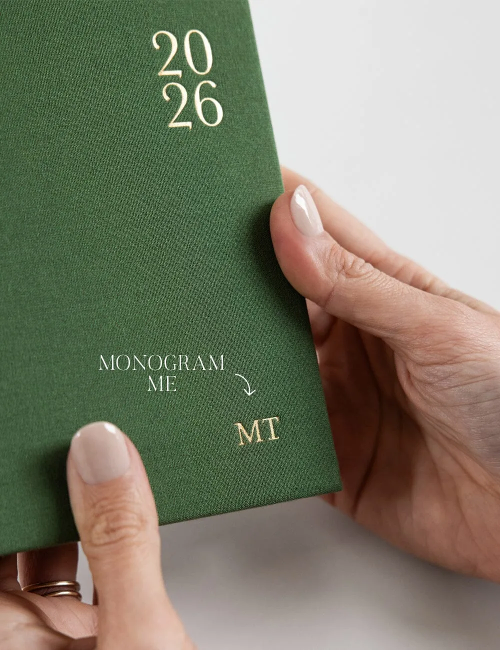 Monogramme foil sur agenda (par article)