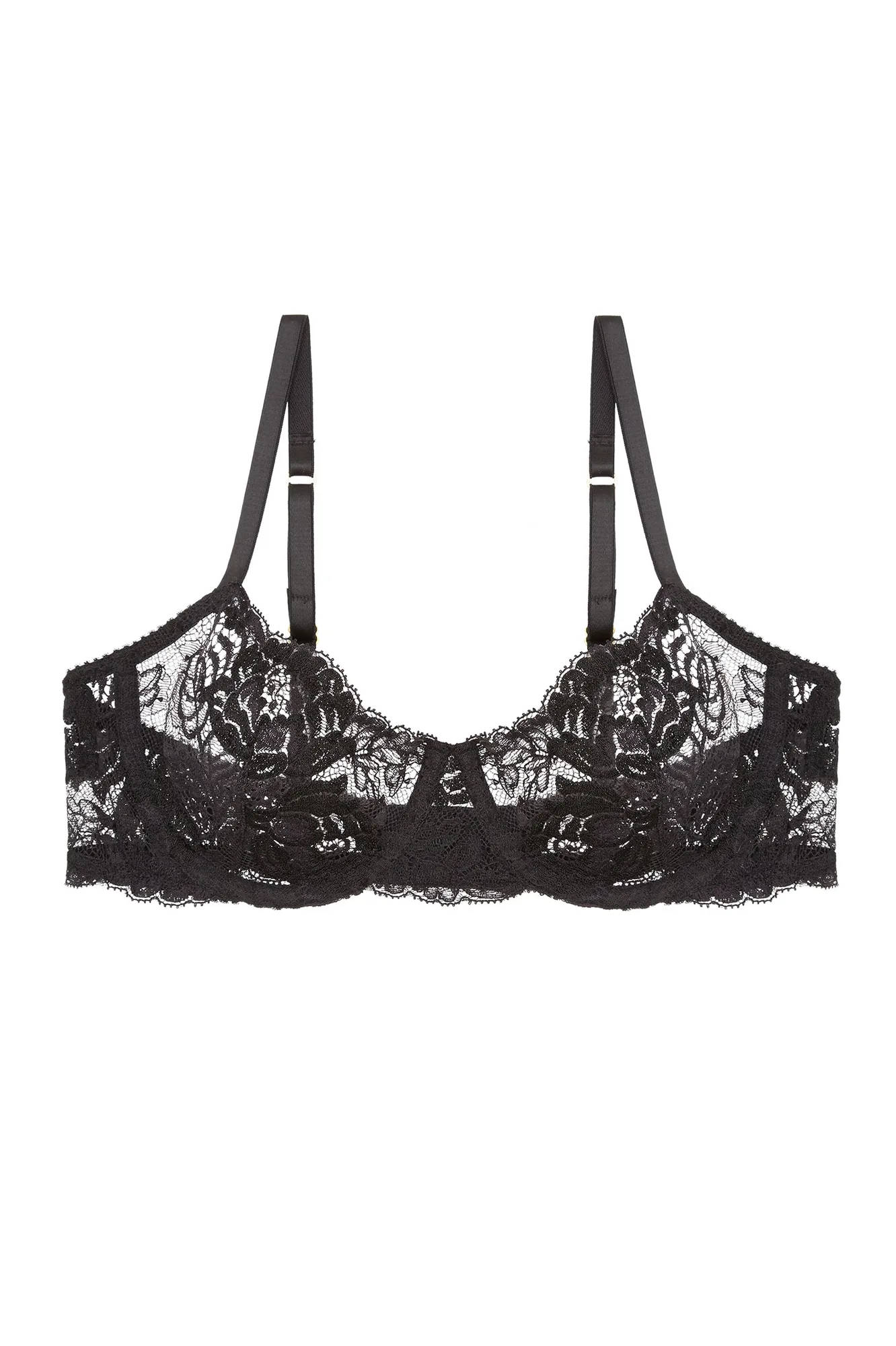 حمالة صدر Begonia French Lace بسلك داخلي باللون الأسود