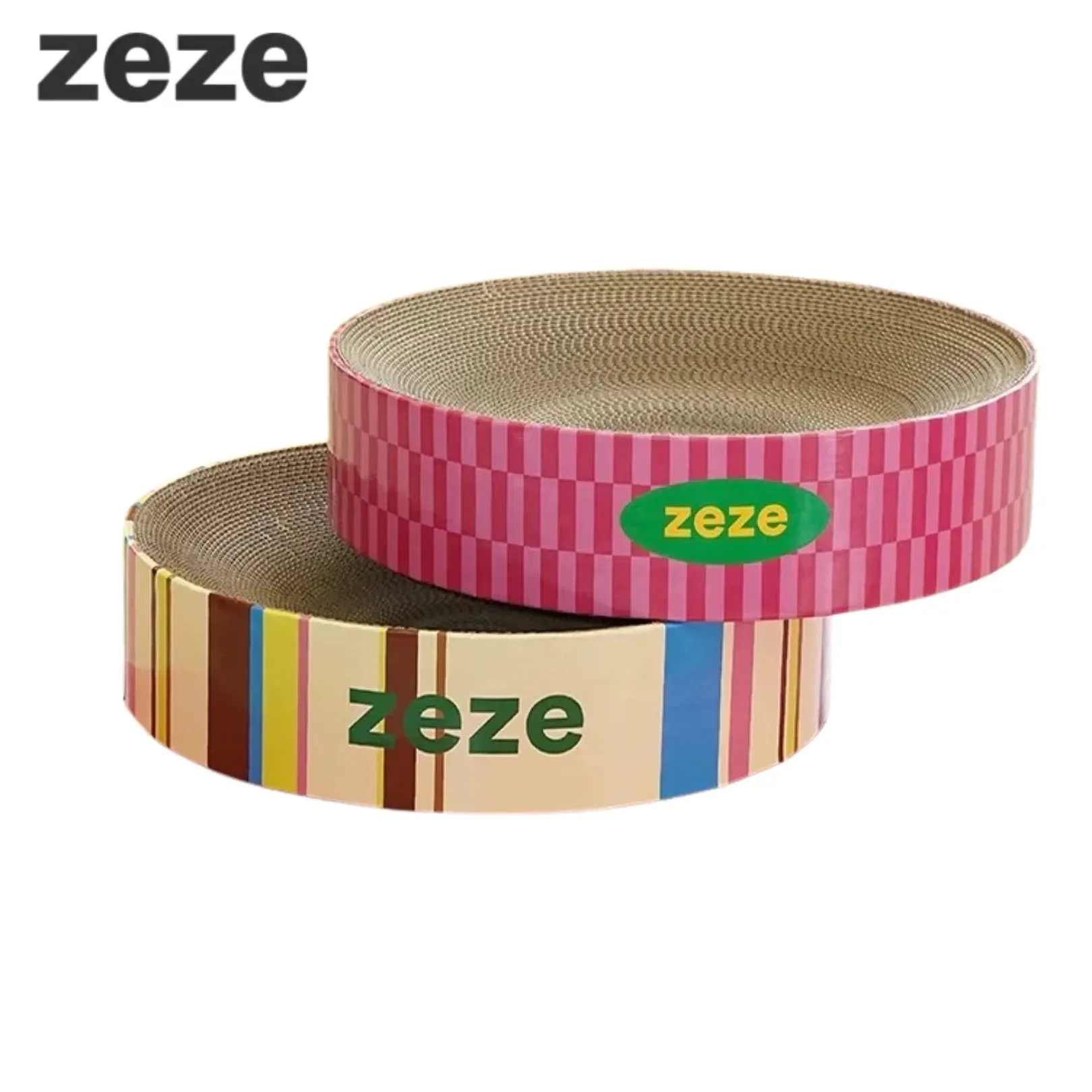 Rascador para gatos ZEZE Retro – Cama de cartón 3 en 1 y reposadero de juego