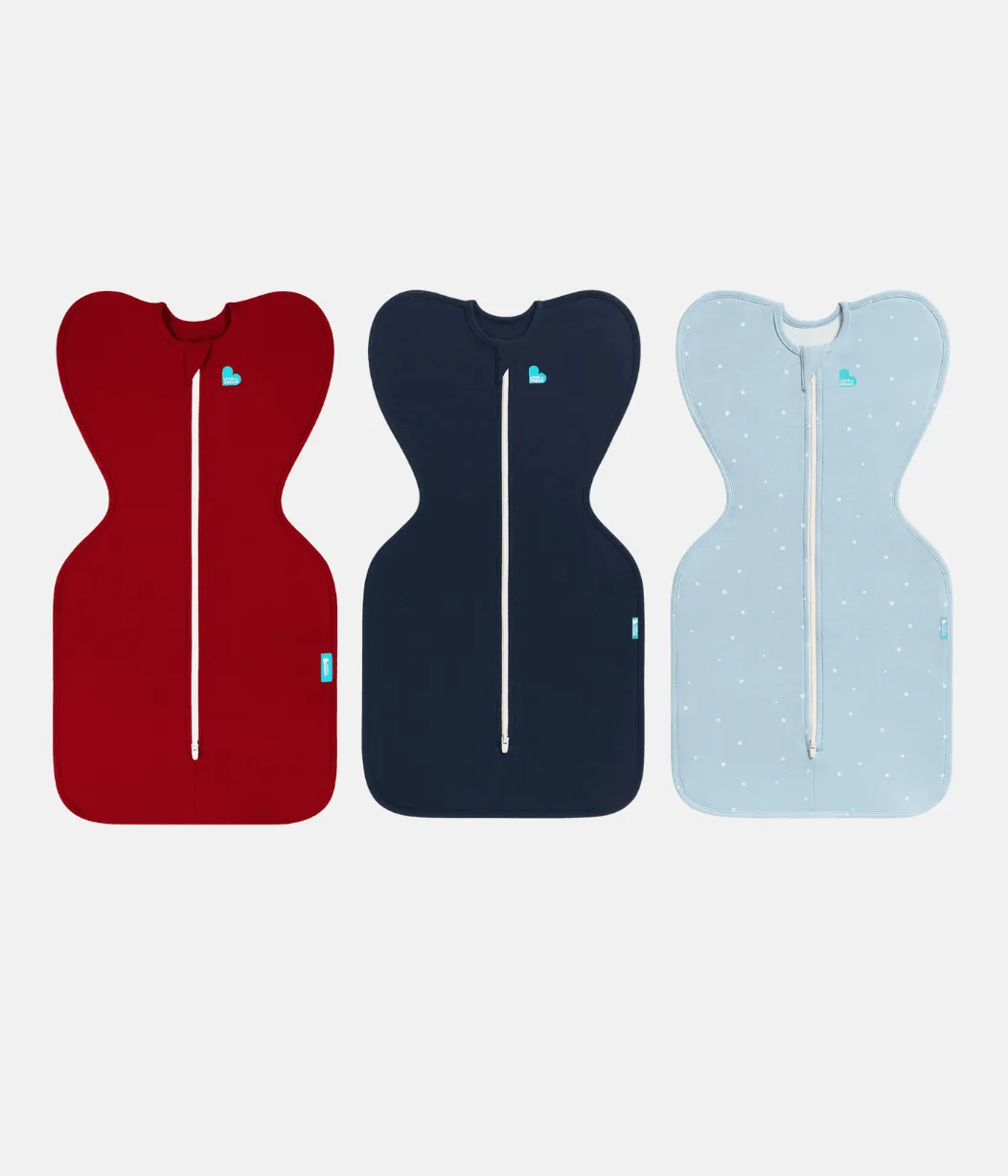 Swaddle Up Starter Bundle | 1.0 TOG | Maroon | Navy | Powder Blue Twinkle