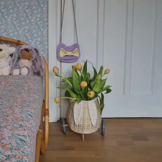 Panier Lapin en Rotin avec Doublure - Pensée