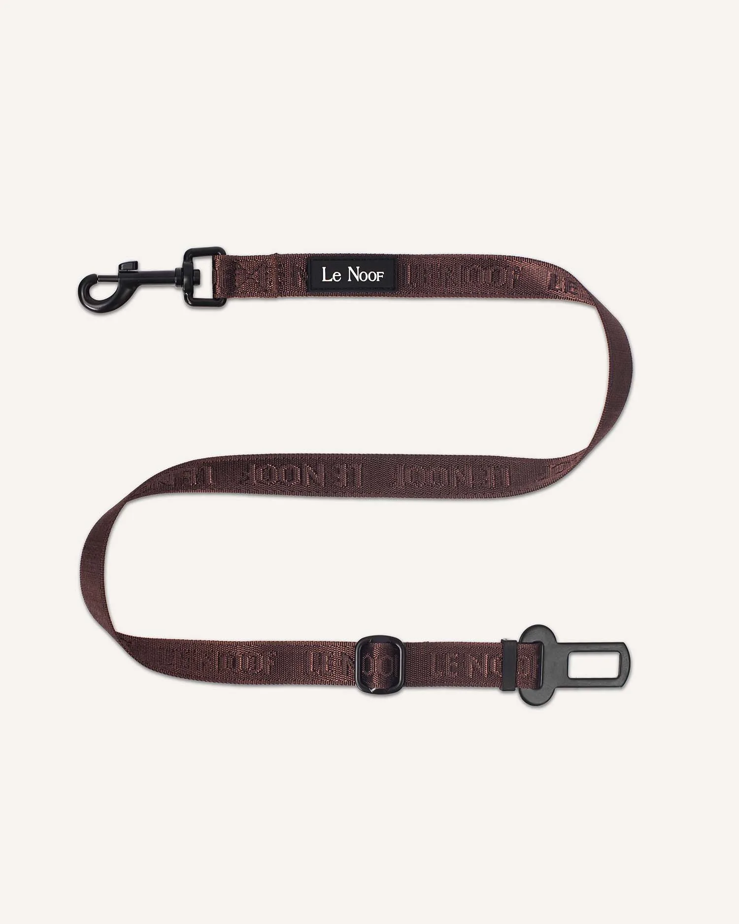 Brown Jacquard Dog Seat Belt