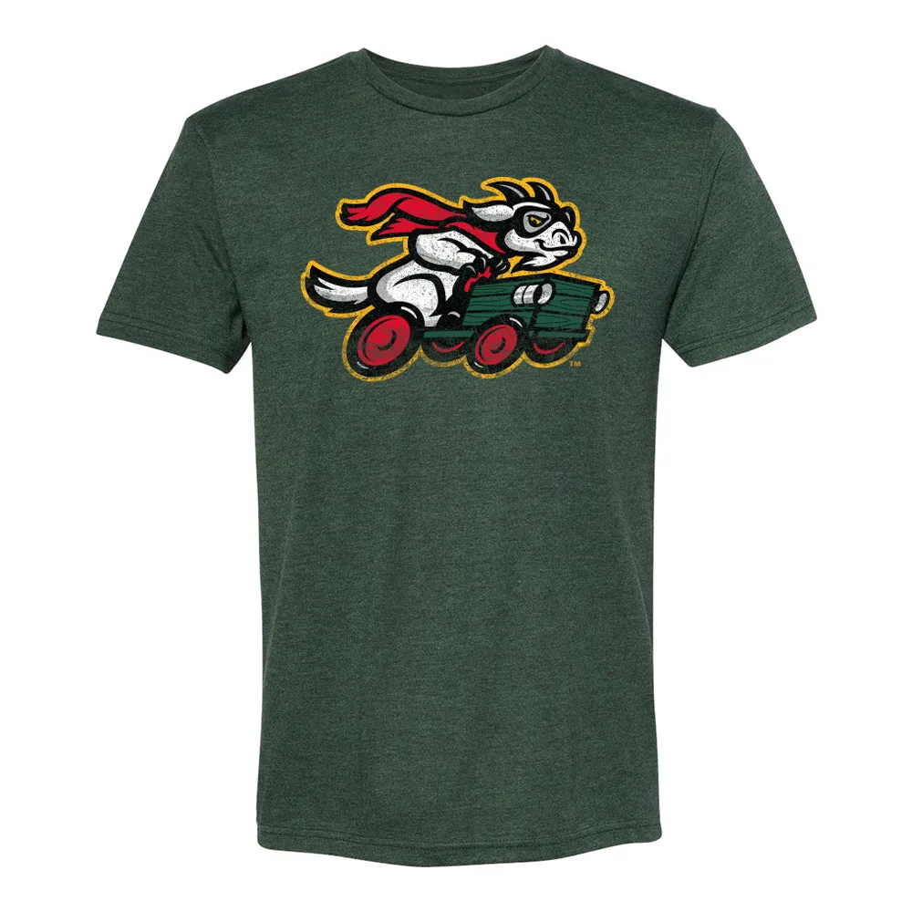 Hickory Crawdads 108 Stitches Hickory Goat-Karts Black Forest Tee