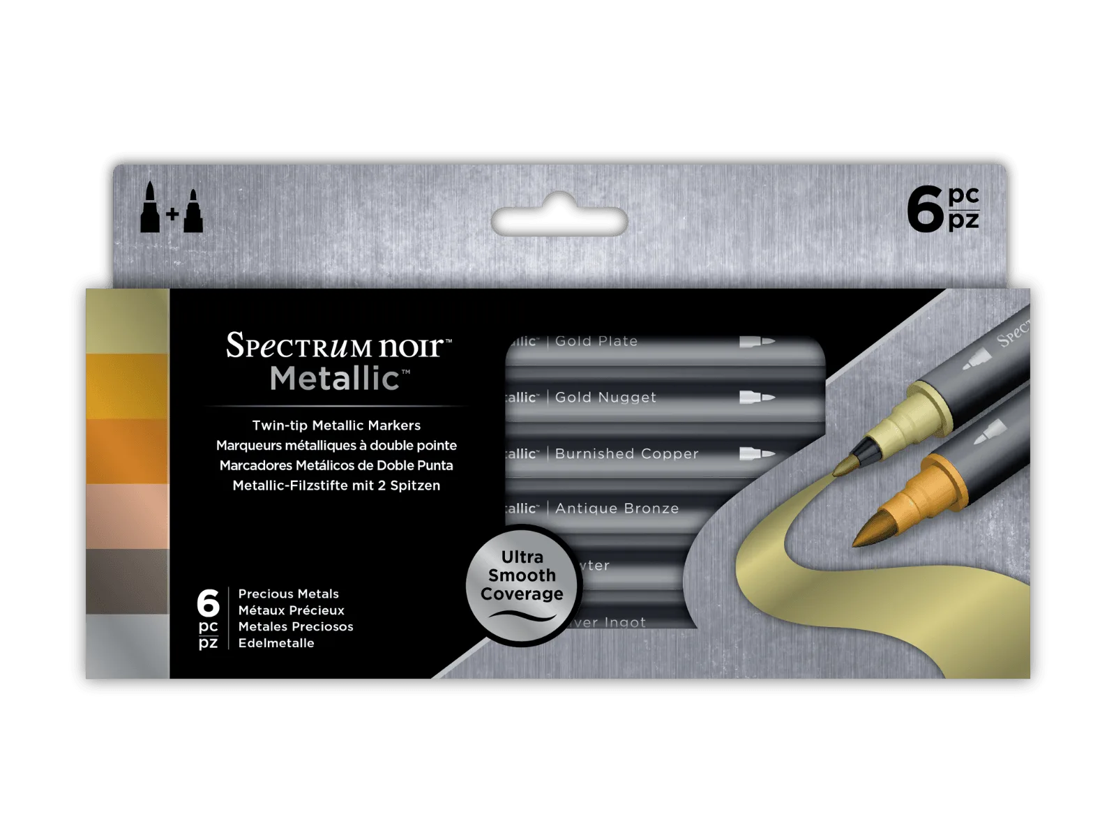Metallic Markers by Spectrum Noir (6pk) - Precious Metals