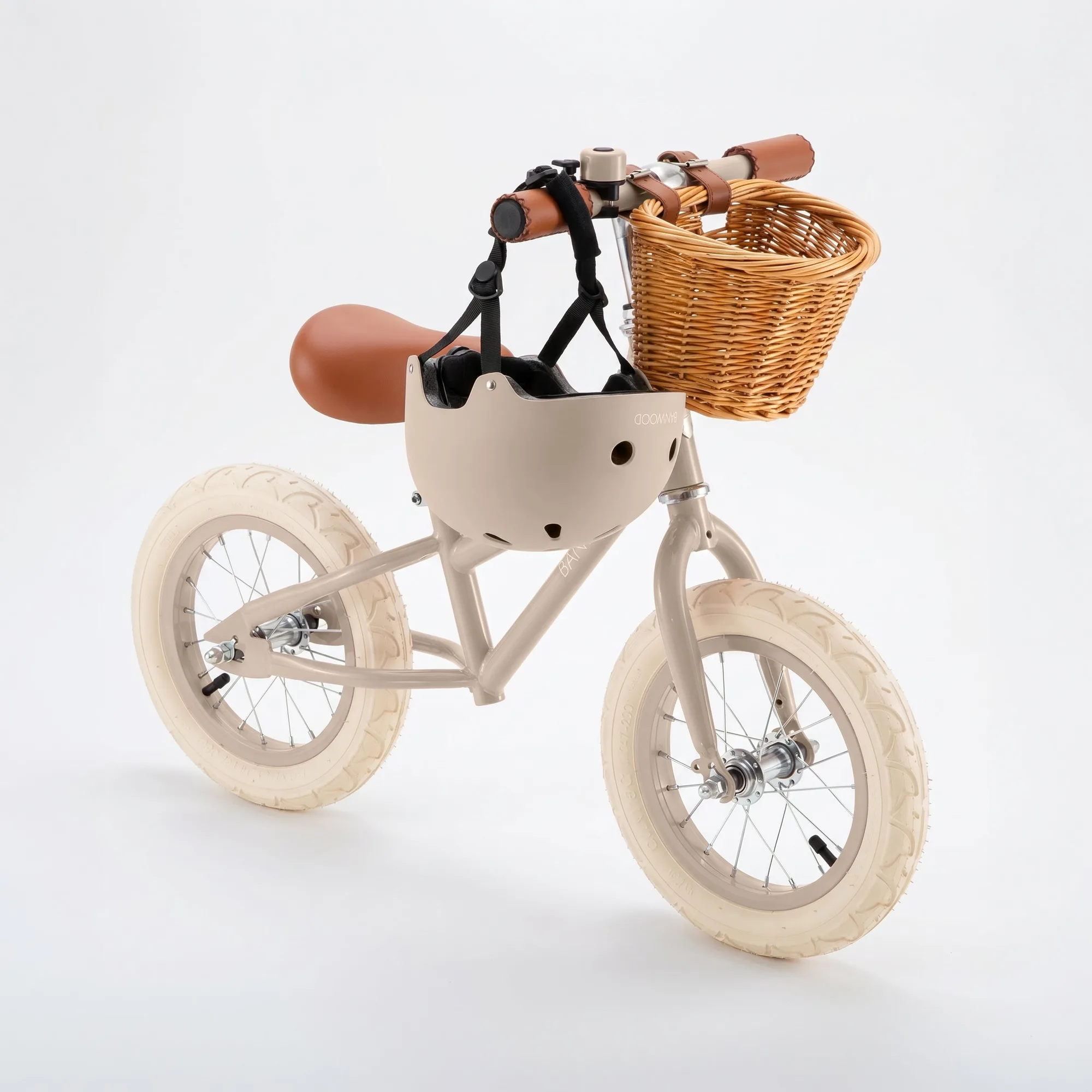 BANWOOD BALANCE BIKE & HELMET SET - BEIGE