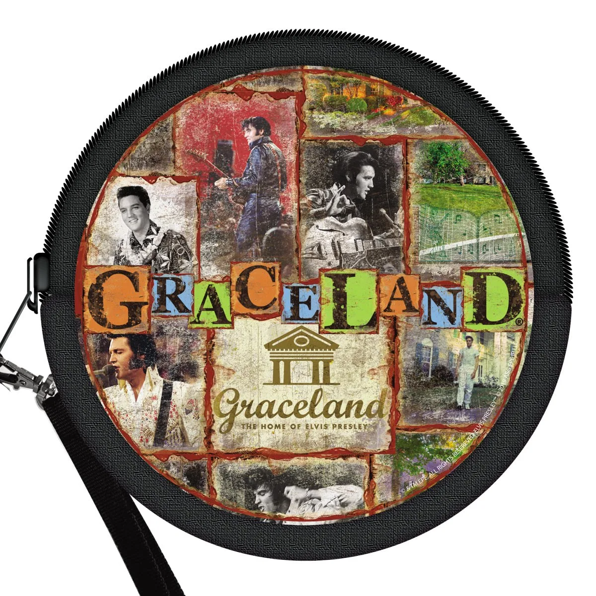 Pochette à monnaie rustique Elvis Graceland