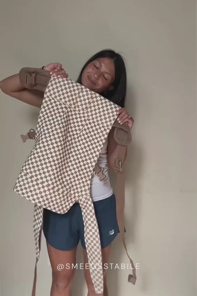 Sage Chequer Soft Buckle Carrier