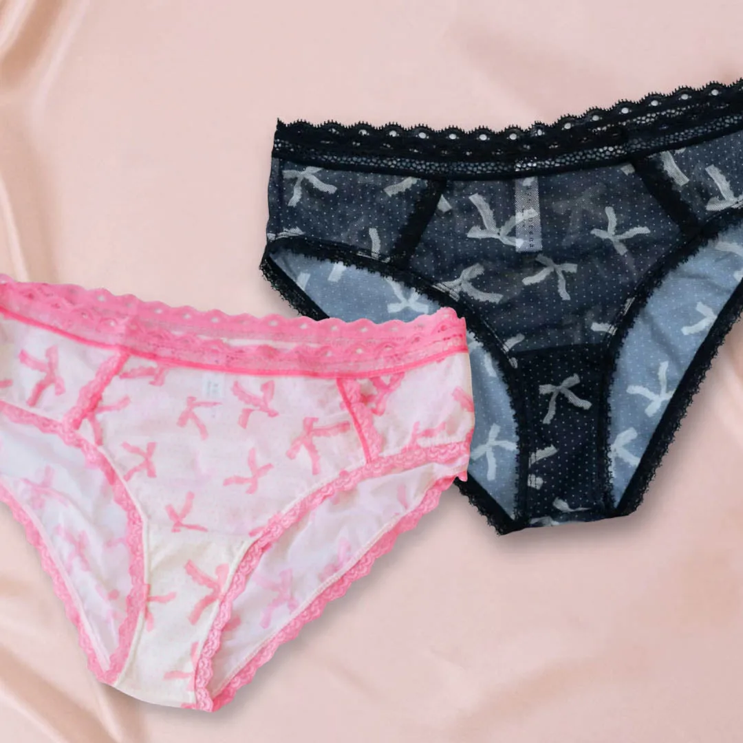 Coquette Bows Mesh Bikini 2-pack: maat- en pasvormgids