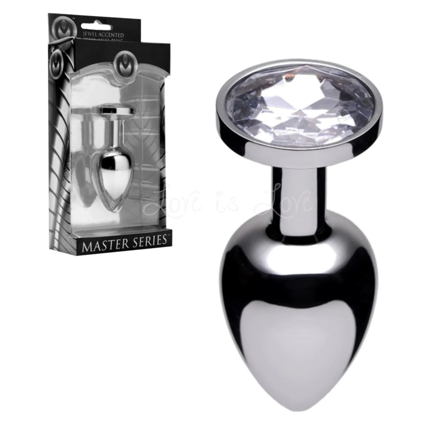 Master Series Opulence Jewel Accented Steel Plug Diamond Weighted 145grams (Good Reviews)