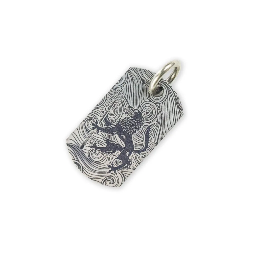 Stahlflamme Titan Dog Tag - Sea Wolf / All Terrain mit Sprungring