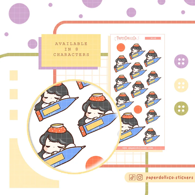 Körpertemperatur prüfen PaperDollzCo Planer Sticker | f122