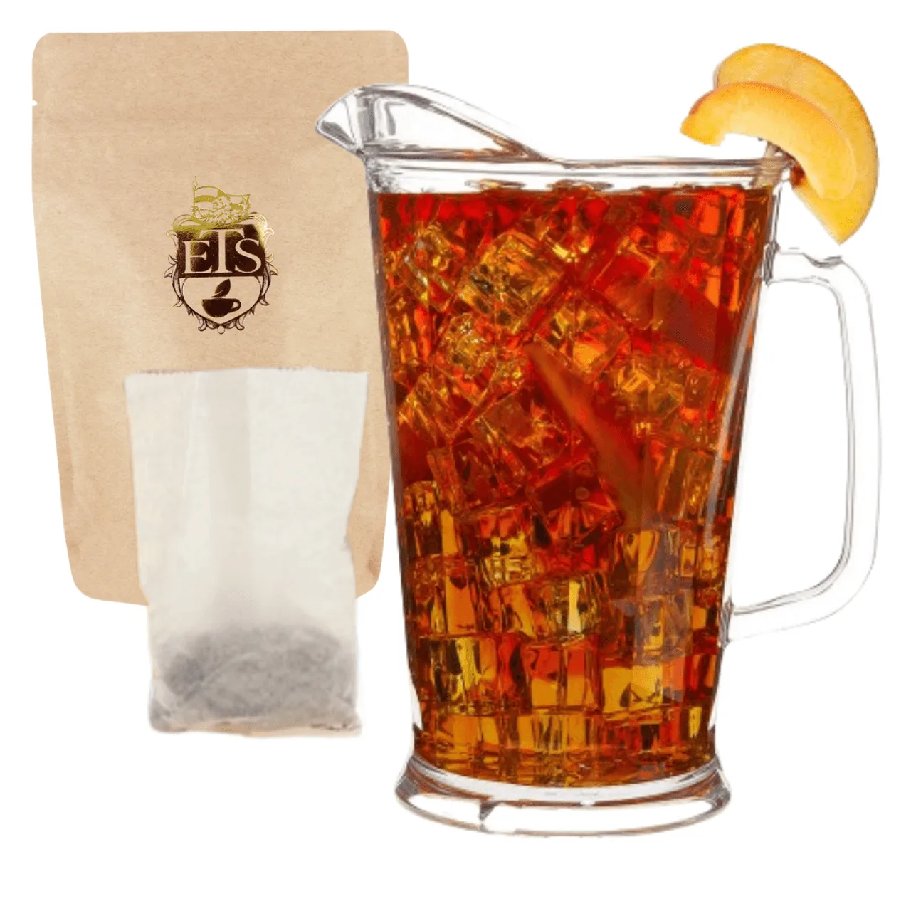 Perzik Abrikoos Zwarte Thee - 1 Gallon Iced Tea Zakjes - 5 of 10 Zakjes