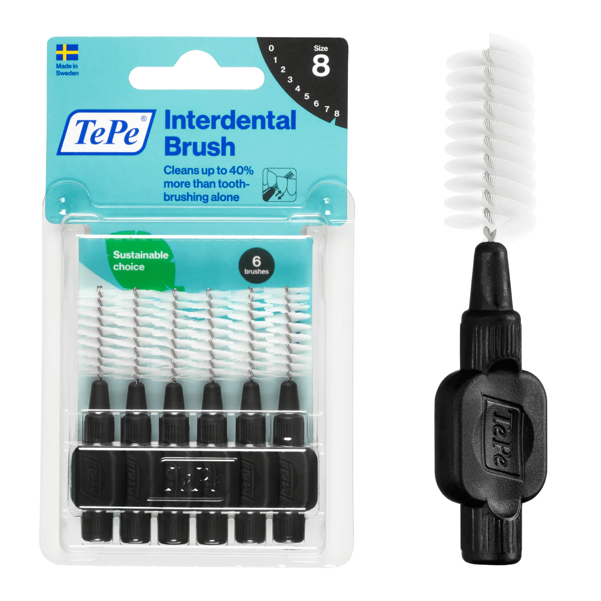 TePe® แปรงซอกฟัน ออริจินัล สีดำ - 1.5 มม. (ISO 8)