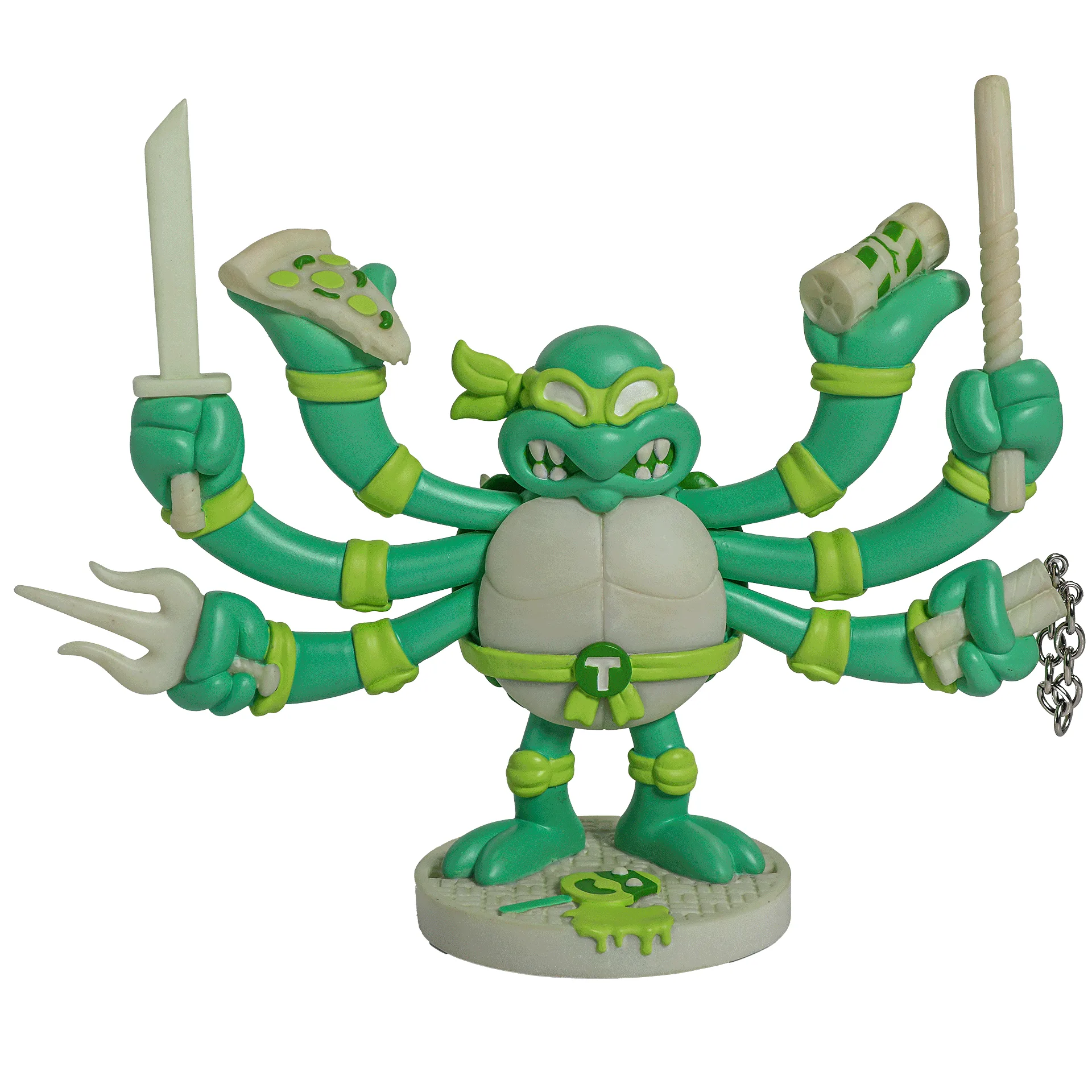 CON EXCLUSIVE: Teenage Mutant Ninja Turtles TMNT GURU Resin Art Figur von CHOGRIN - Radioactive Ooze Edition