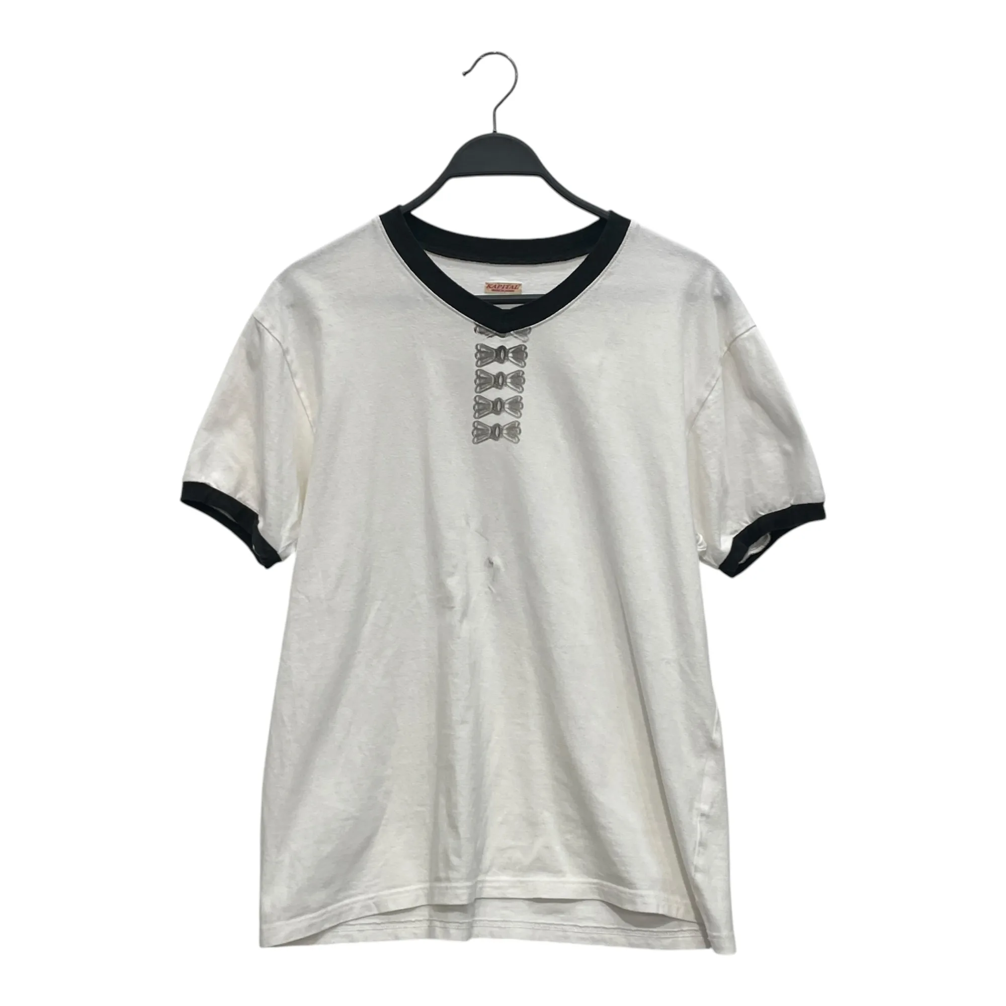 KAPITAL/T-Shirt/4/Cotton/WHT/Graphic/BOWTIE GRAPHIC