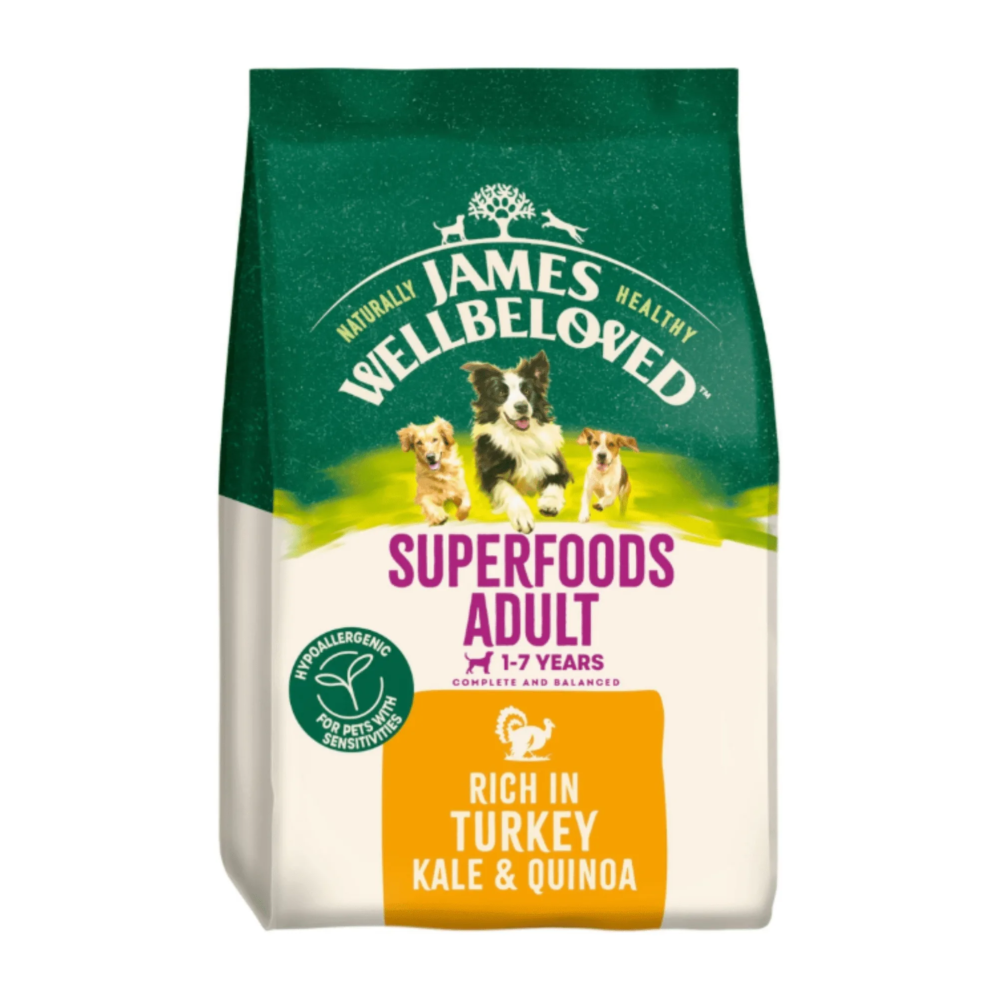 James Wellbeloved Adult Turkey, Kale & Quinoa Dry Dog Food