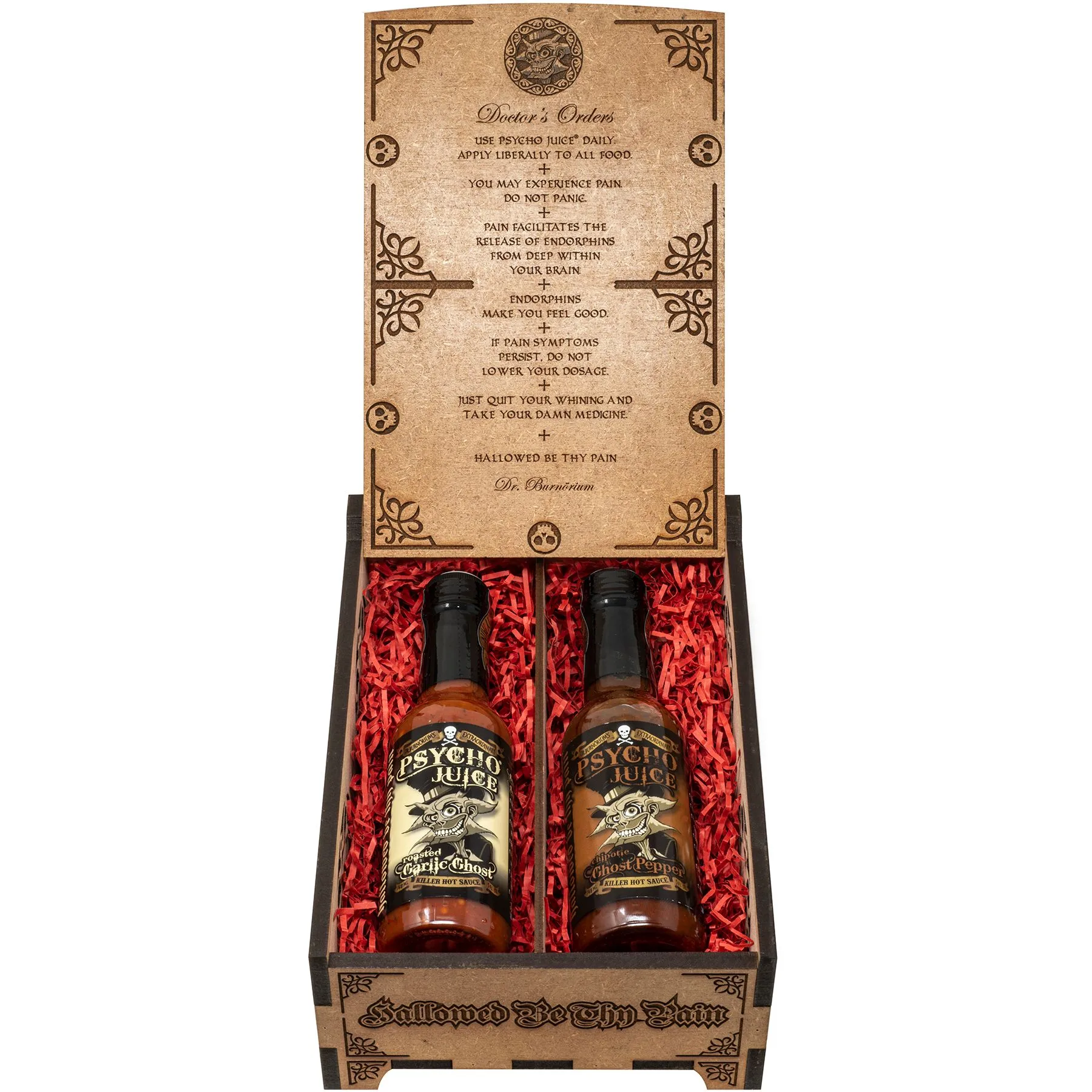 Dark Arts Collection Wood Duo Gift Box - Psycho Juice Roasted Garlic