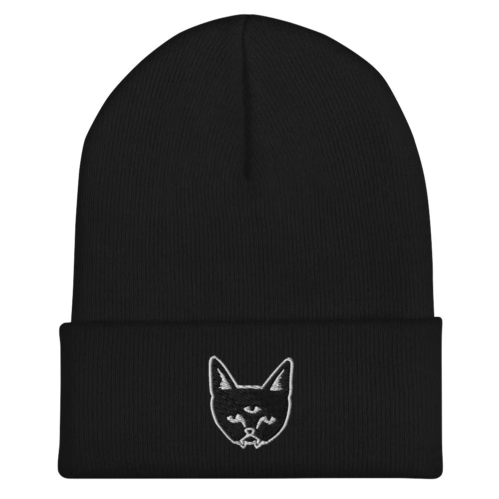 THREE EYED CAT beanie