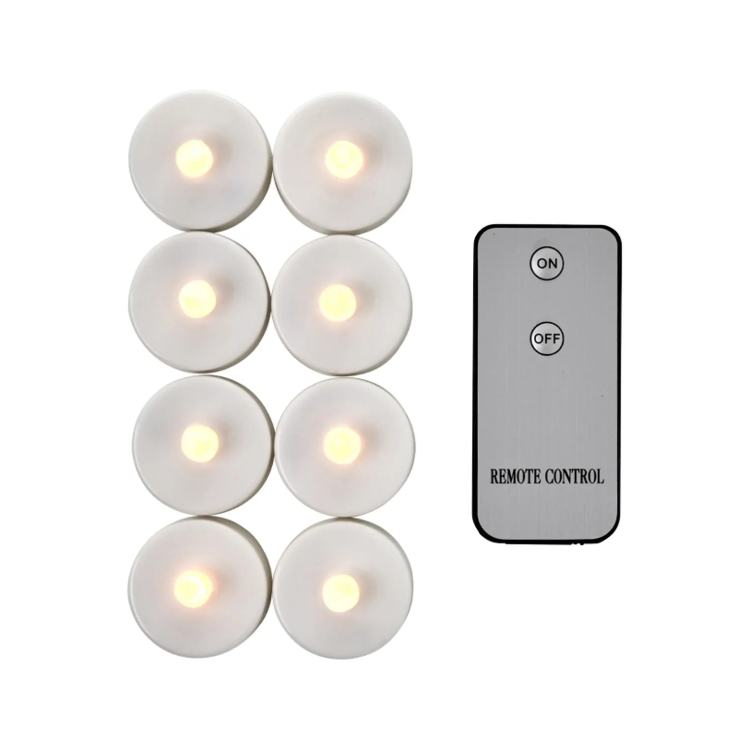 8 Remote Control White LED Tealights