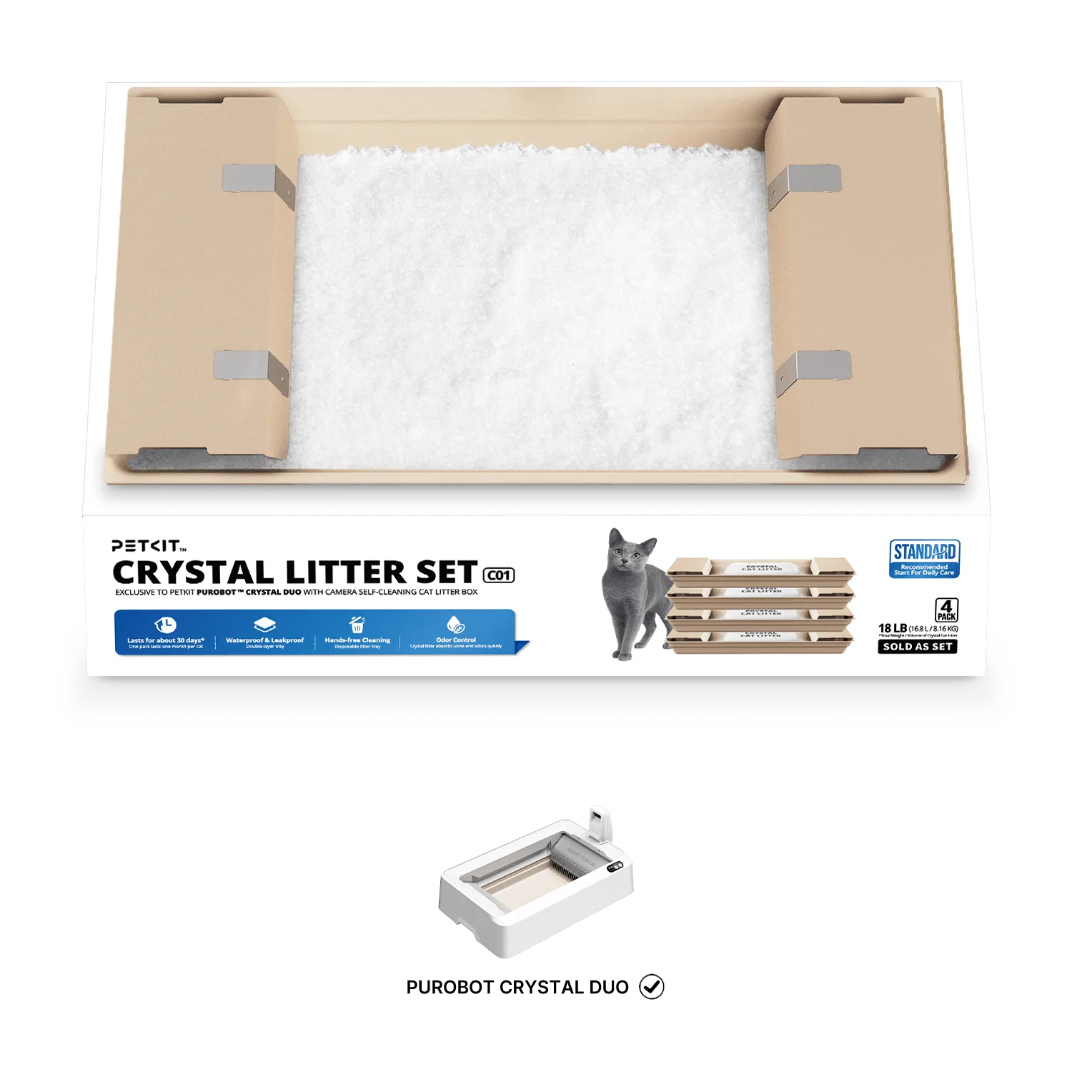 Crystal Litter Set - 4 Pack