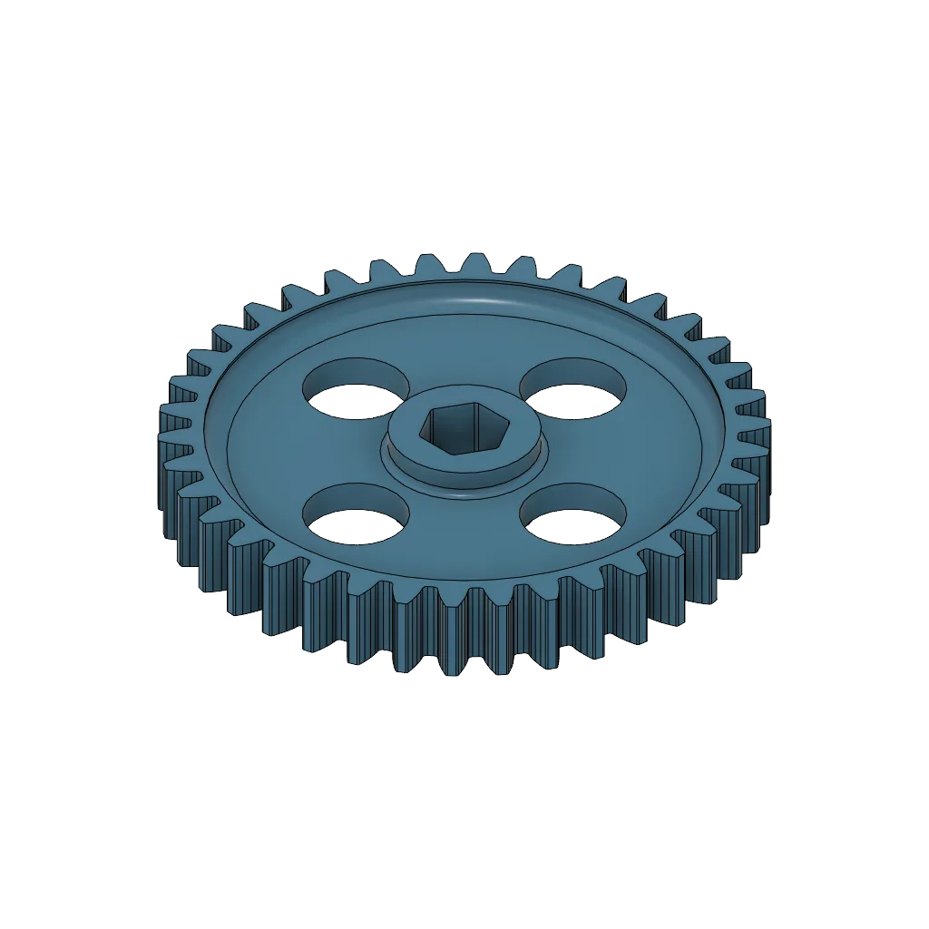Gear 40 teeth module 1 hexagon socket