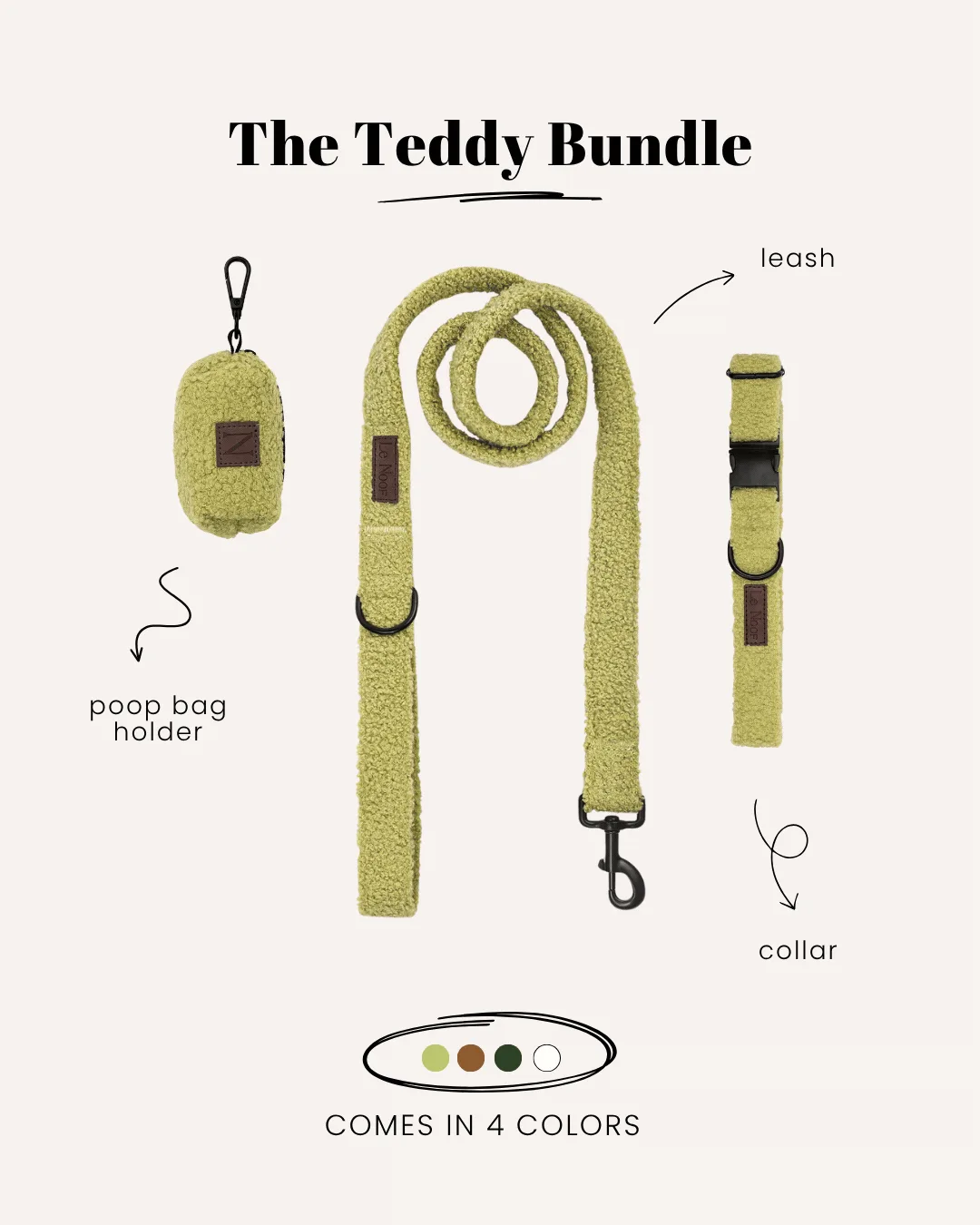 Teddy Dog Collar Set
