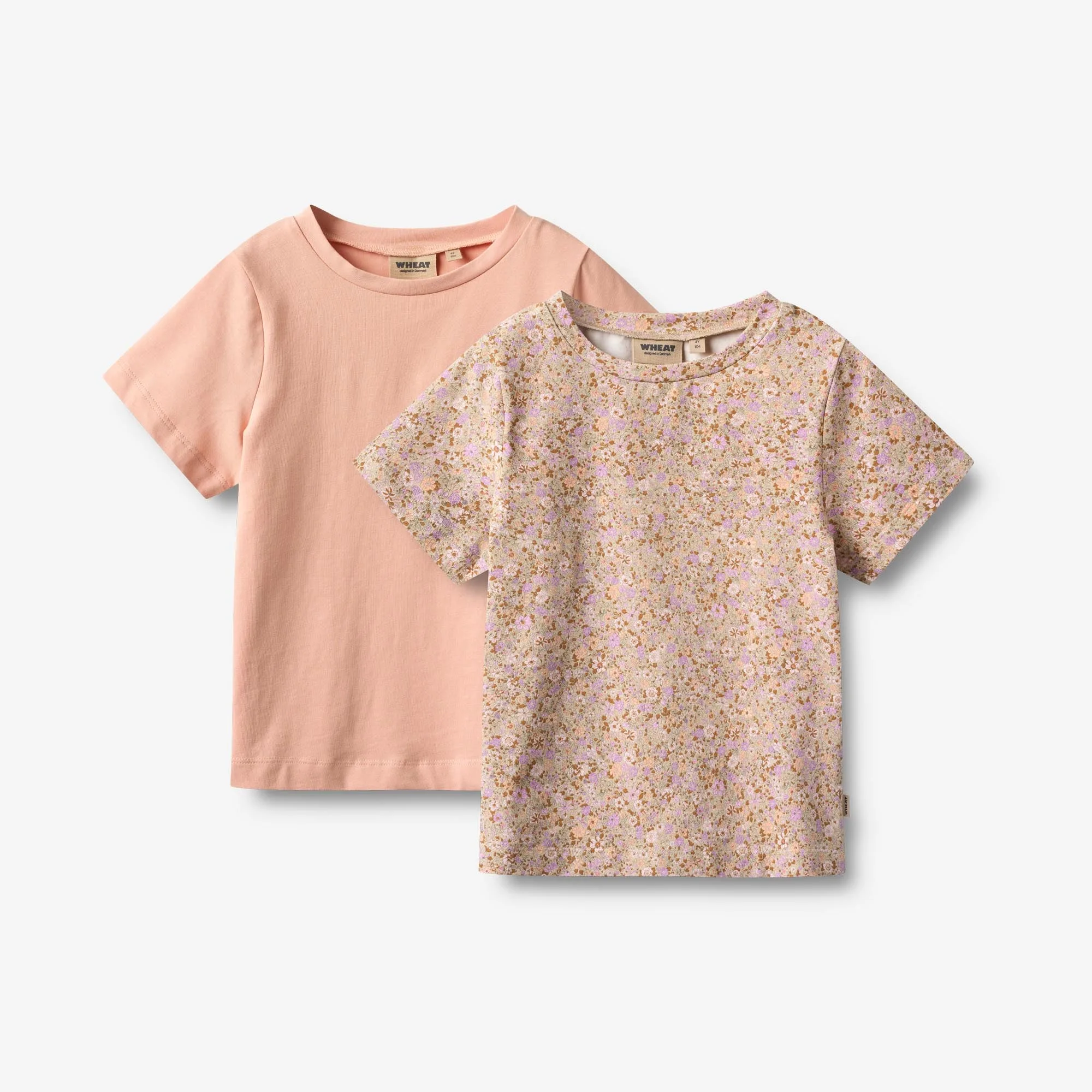 Sæt af 2 Kortærmet T-Shirts Manna - lilac flower meadow