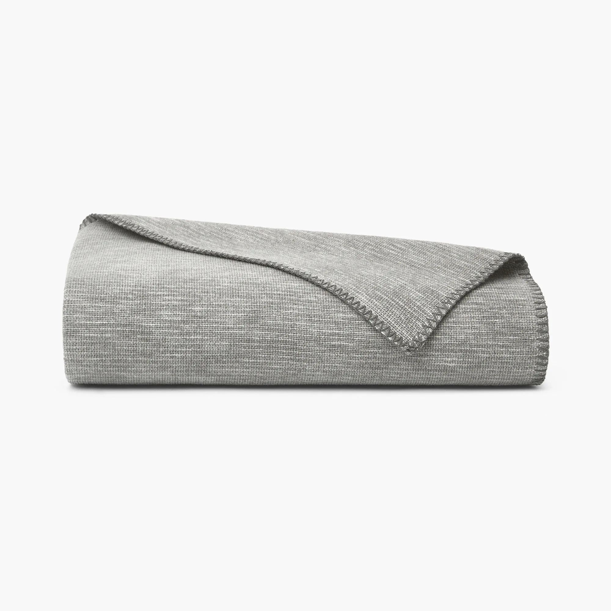 Organic Cotton & Wool Throw - Charcoal