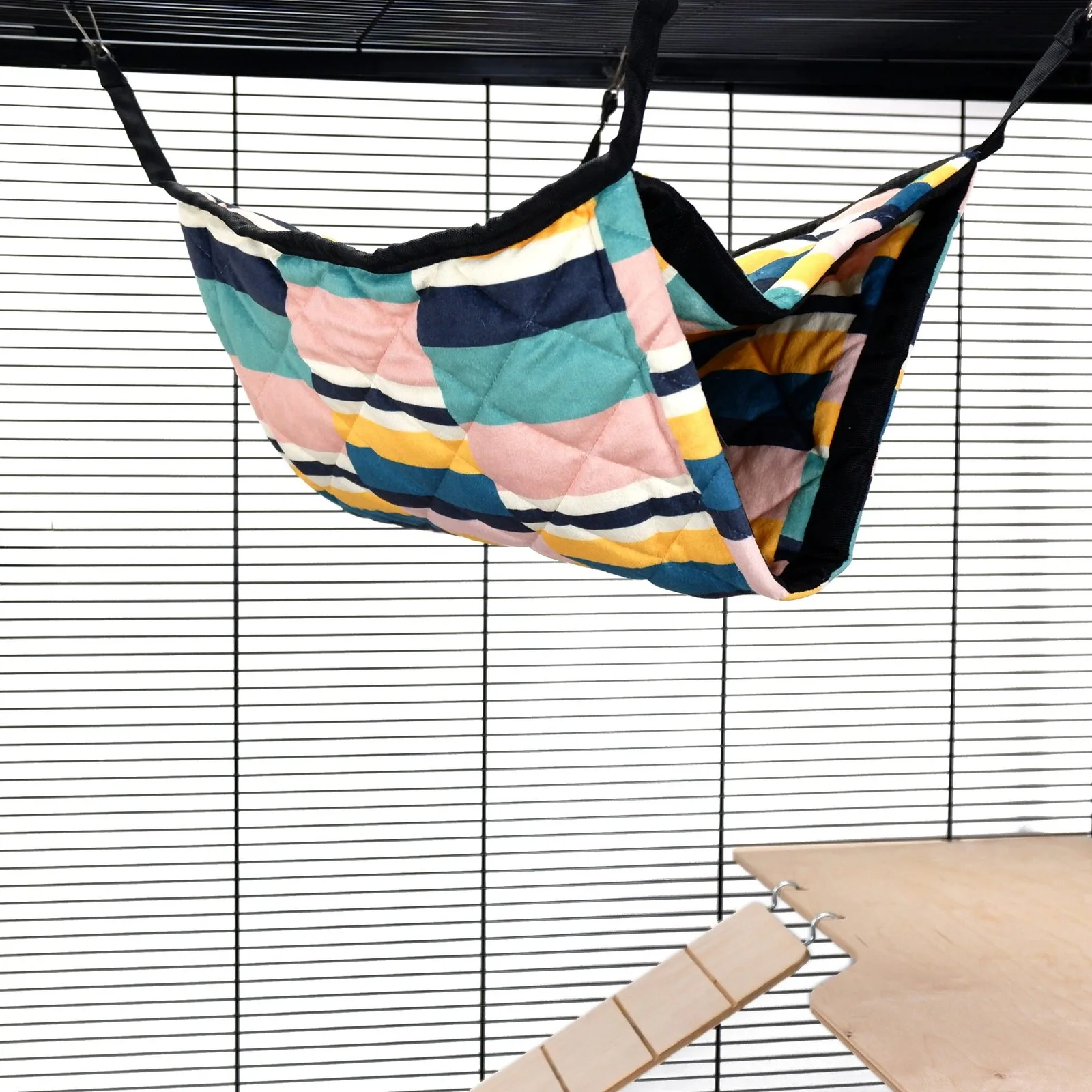 Pet Rat Ferret Chinchilla Giant Double Bunkbed Hammock – Abstract Check | Little Friends