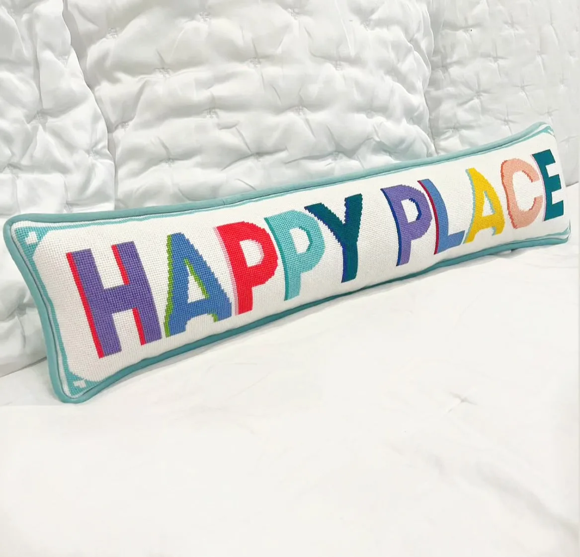 Happy Place Needlepoint Canvas: A Stitch-Along Guide for Beginners