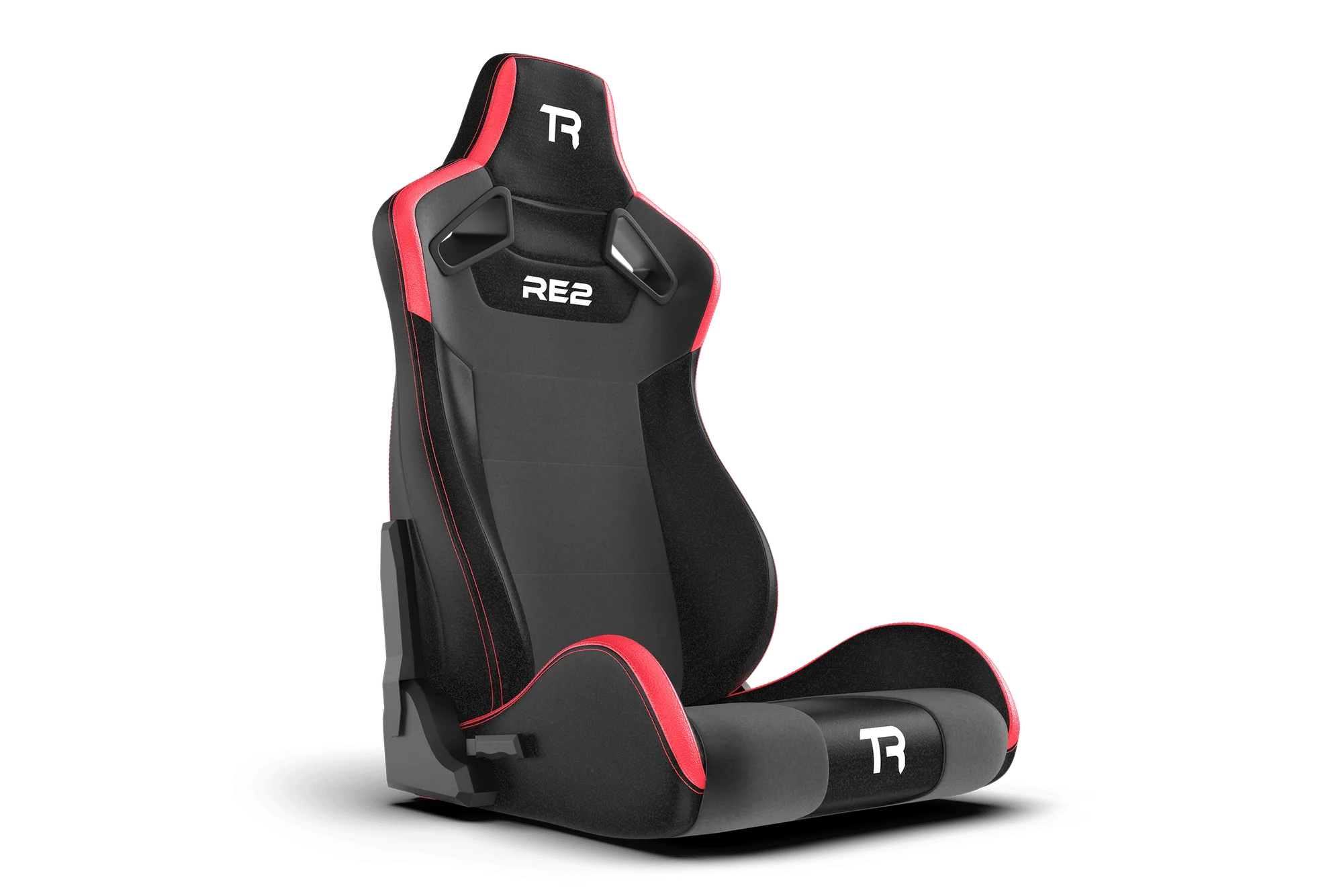 Siège inclinable de sim racing RE2 Dual-Lock - Noir/Rouge aspect cuir