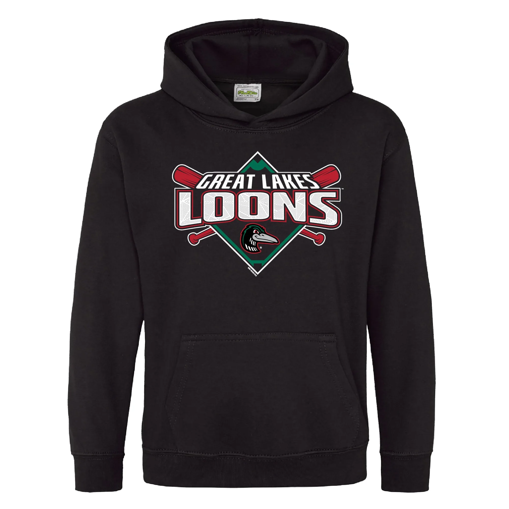 Guide des tailles du sweat à capuche Great Lakes Loons pour jeunes