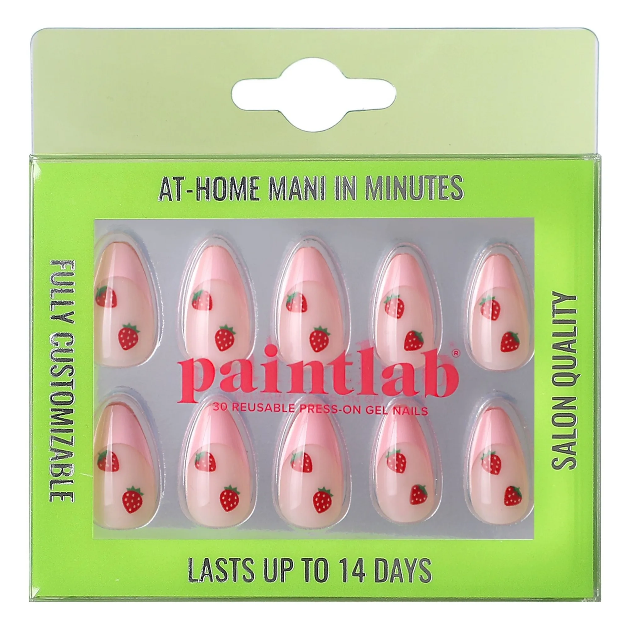 Pink Strawberry Short Almond Press-On Nails