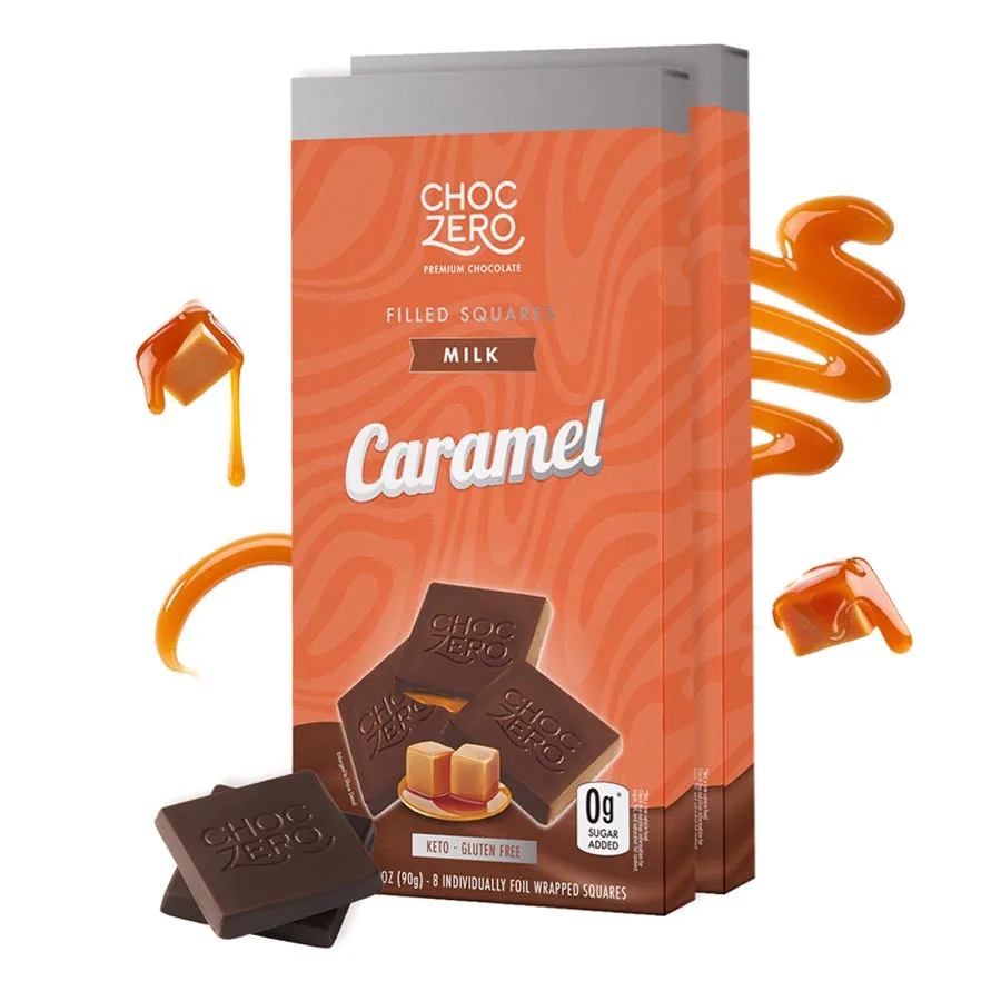 Karamelové čtverečky v mléčné čokoládě
