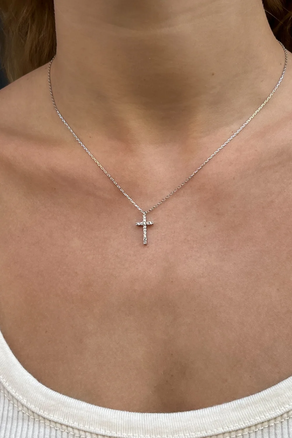Rhinestone Cross Necklace Layering Guide