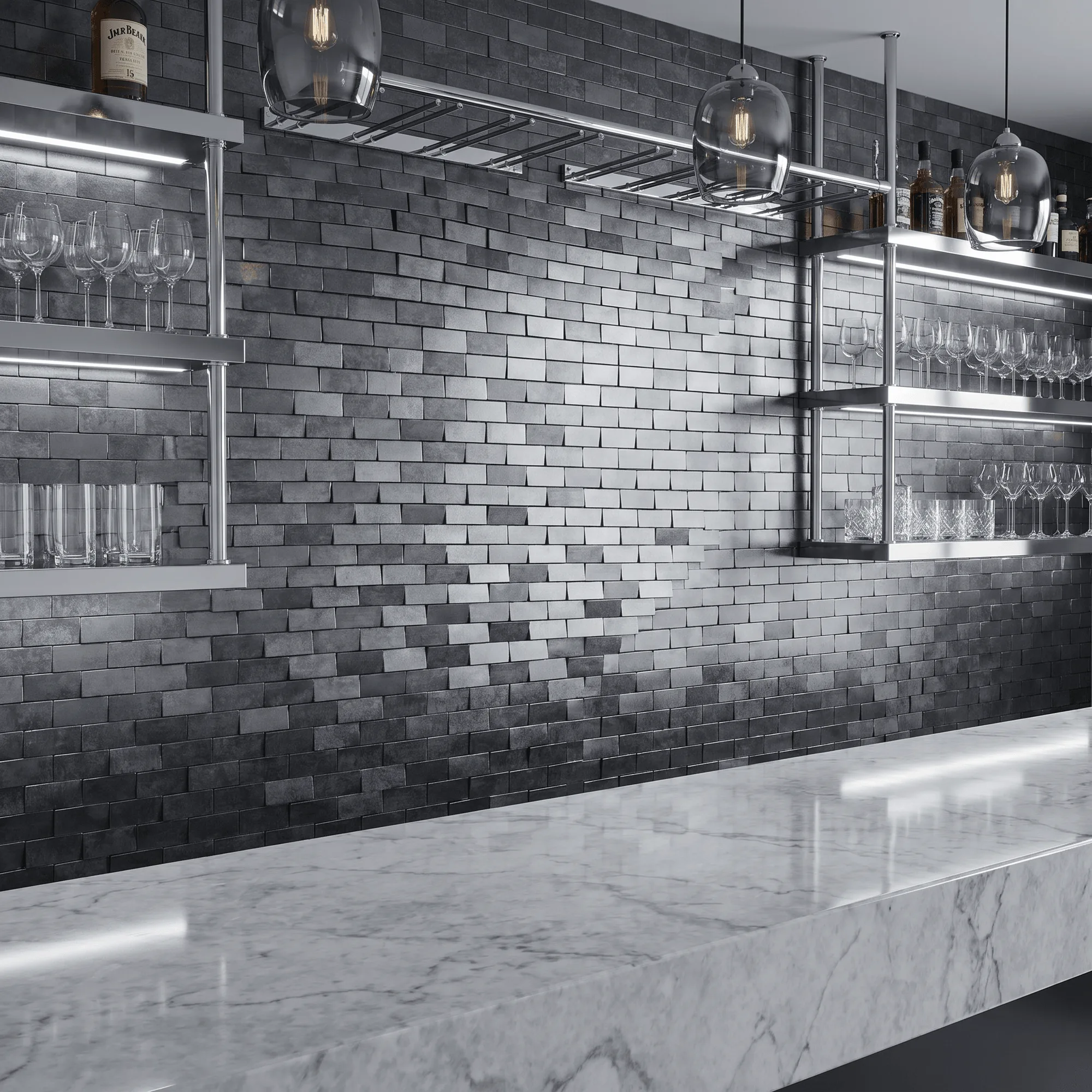 Guida stile: paraschizzi Brick 3D Graphite adesivo