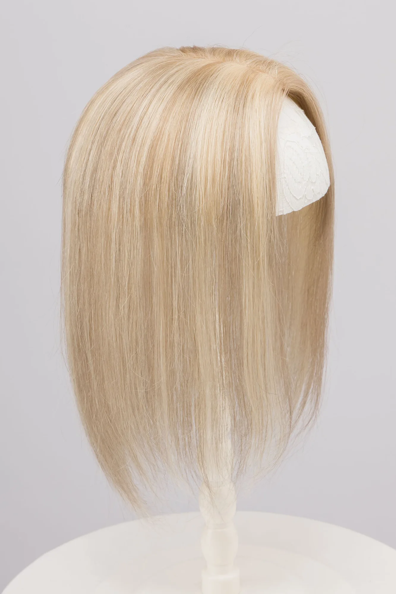 Ash Blonde Balayage Mono Top European Human Hair Topper 10 Inches