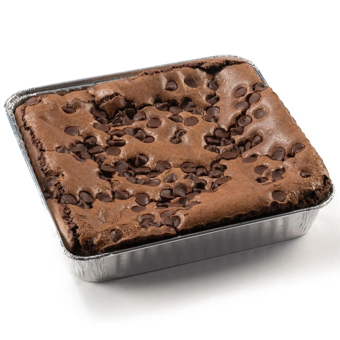 Podnos s čokoládovými brownies jako dezert