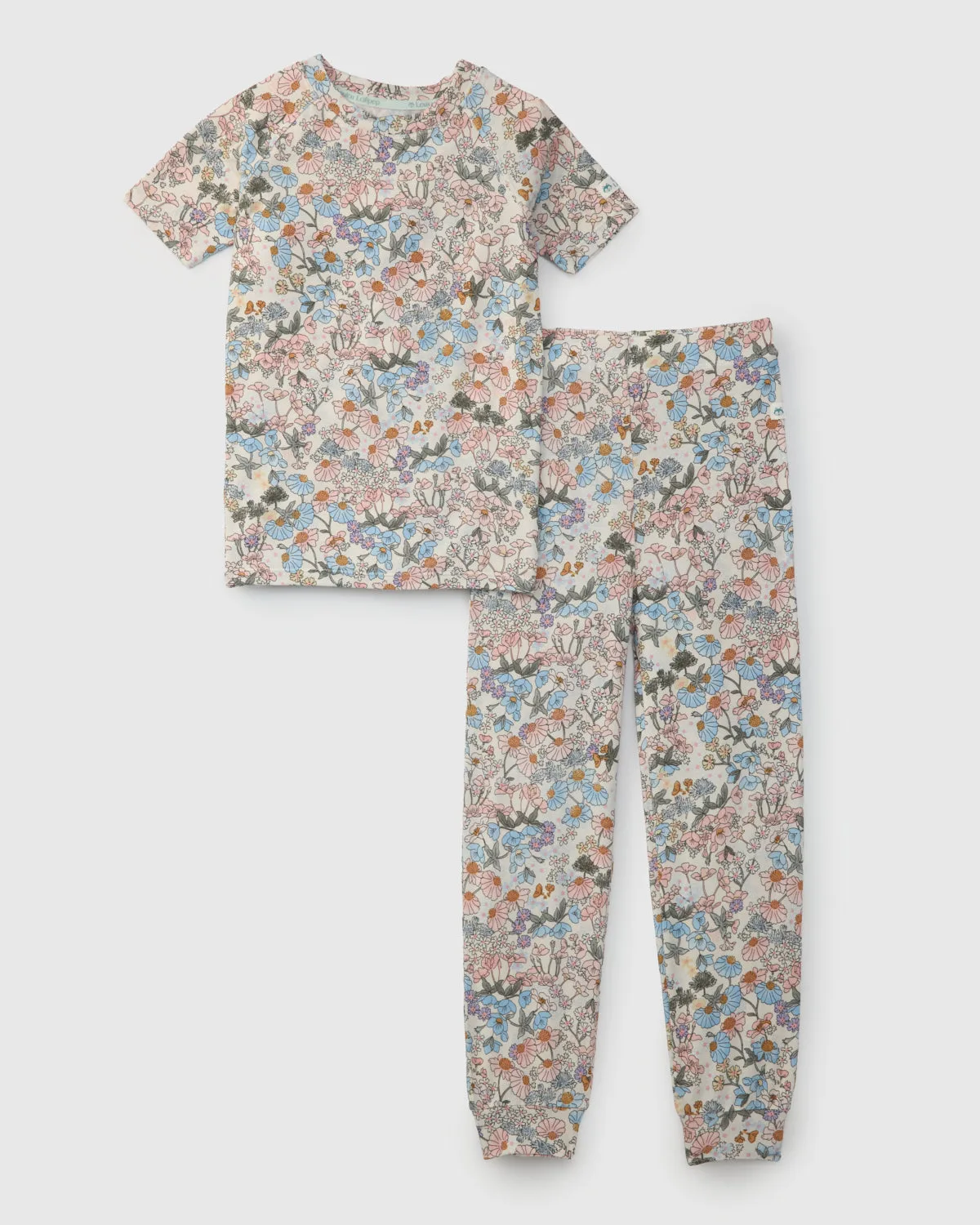 Short-Sleeve Pajama Set in TENCEL™ Lyocell - English Garden