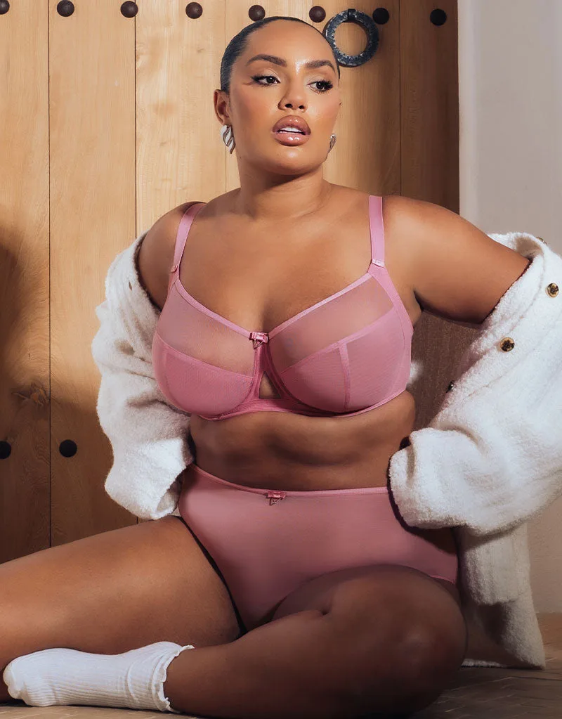 حمالة صدر Curvy Kate Victory Side Support Balcony بلون وردي