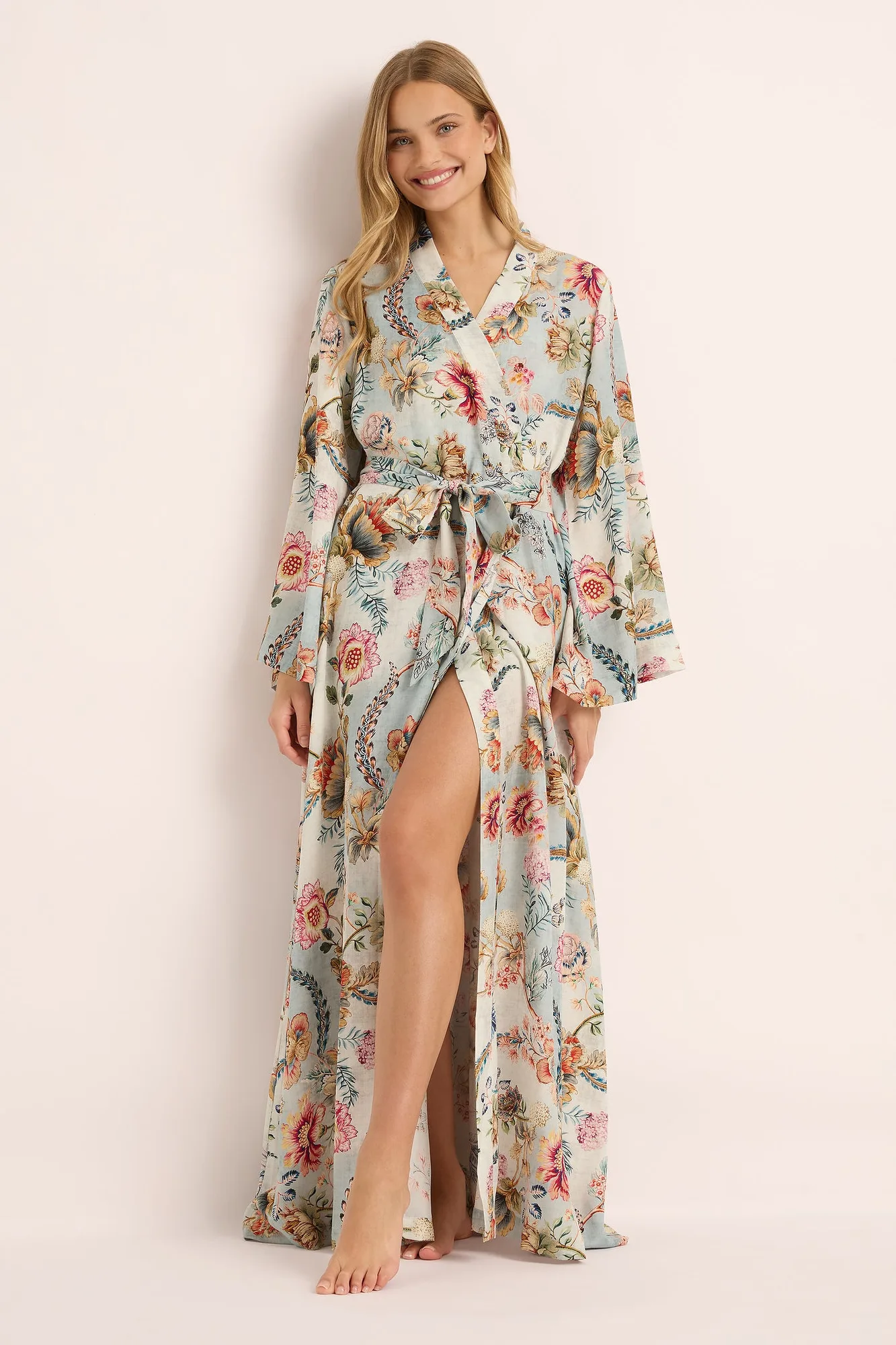 Bijou Maxi Robe - Blue Print