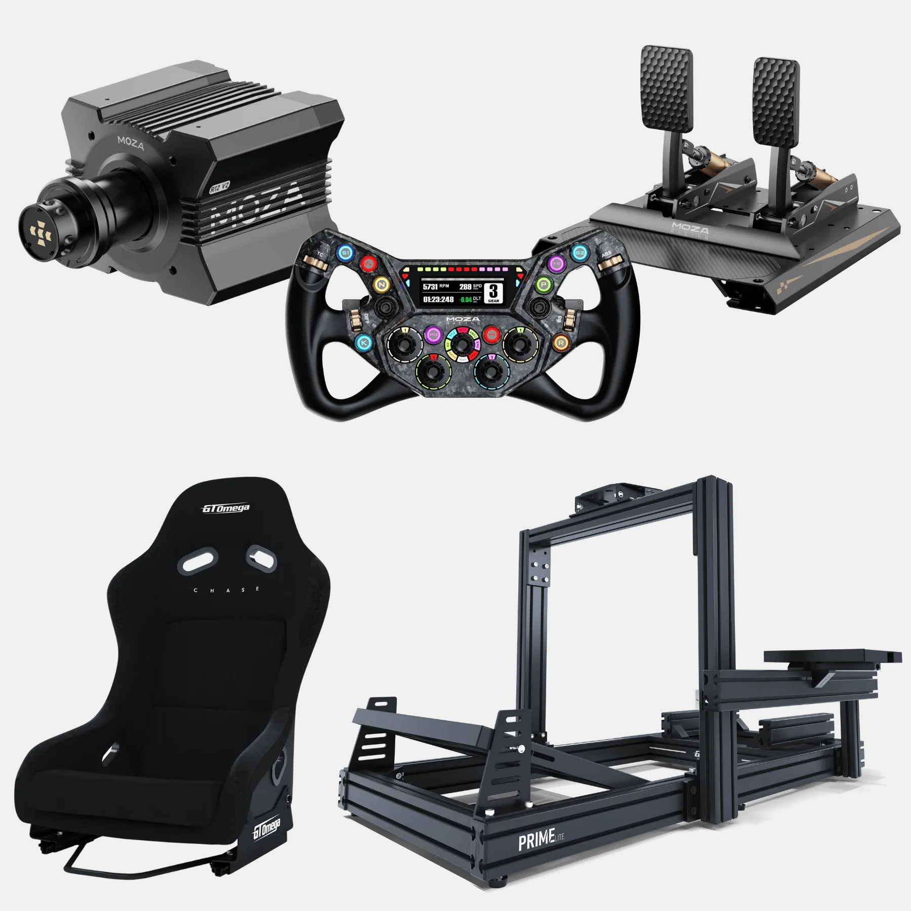MOZA R12 PRIME Lite Sim-Racing-Bundle