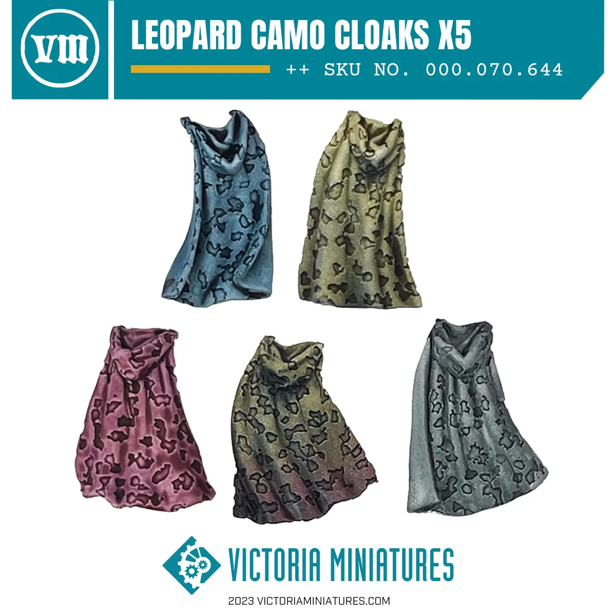 Leopard Camo Cloaks x5