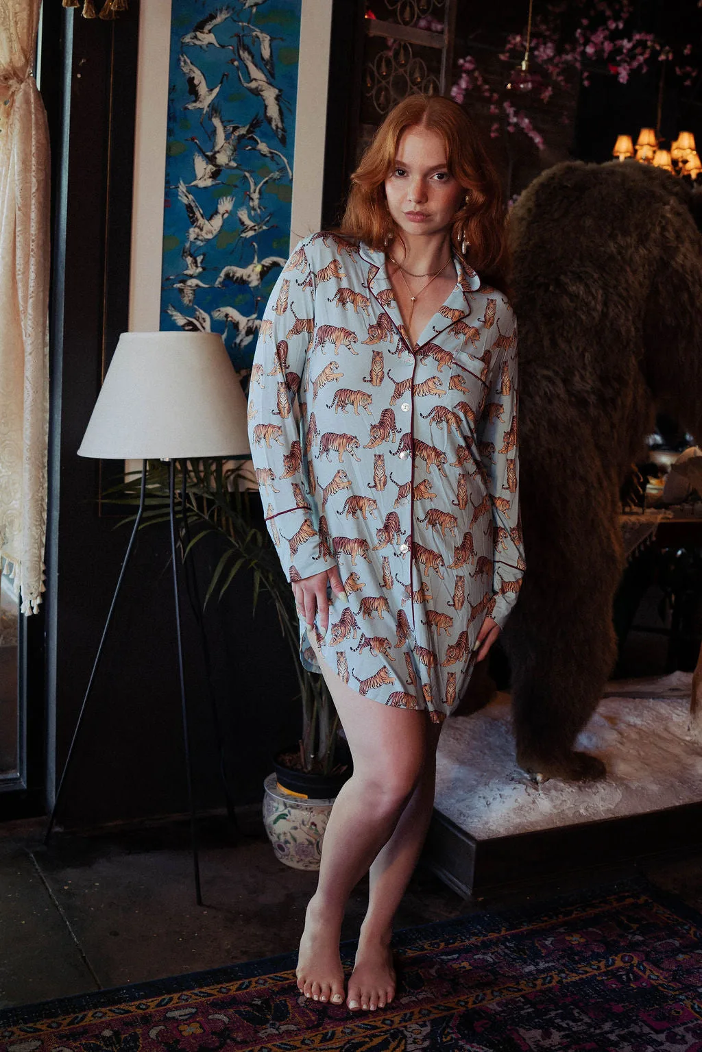 TEMPTING TIGERS MODAL SLEEPSHIRT