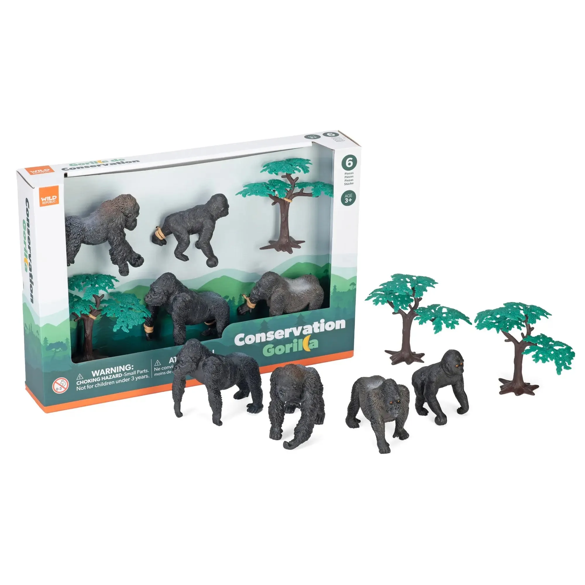 Box Set Conservation Gorilla Figurines - 13.78"